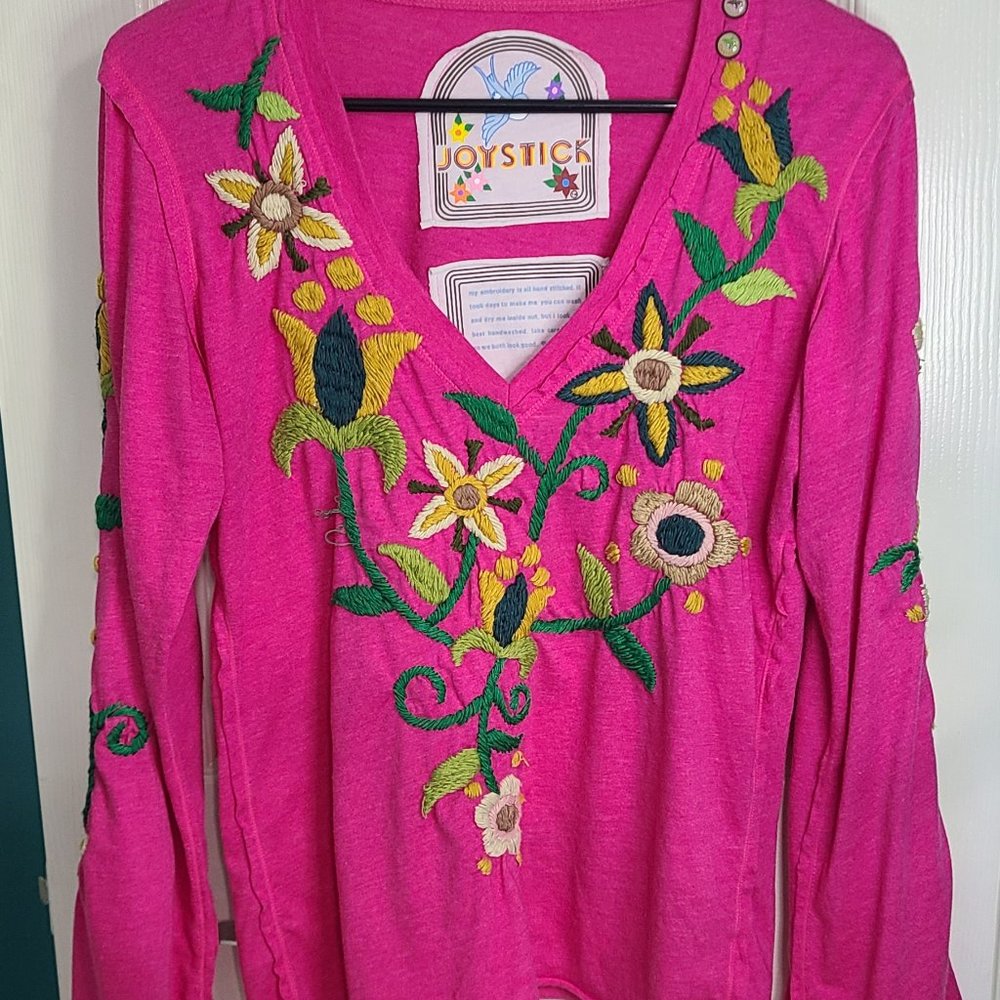 Joystick hot pink blouse